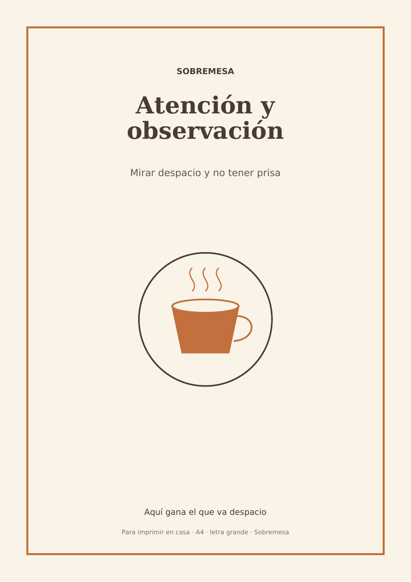 Portada de Atención y observación